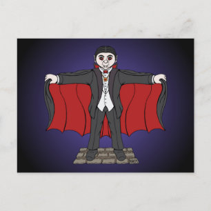 Cute Vampire/Dracula Postcard