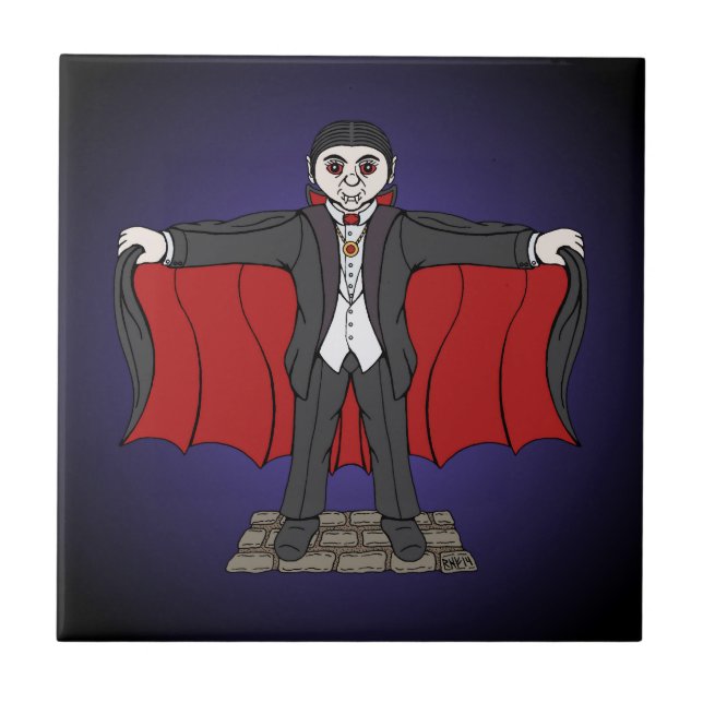 Cute Vampire/Dracula Tile (Front)