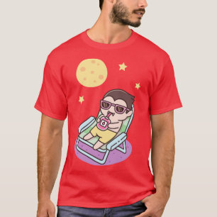 Cute Vampire g And Enjoying A Moonbath Funny T-Shirt
