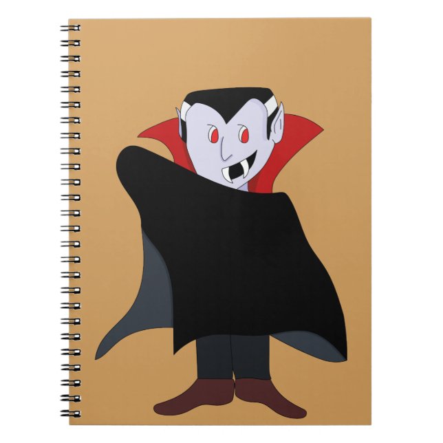Cute Vampire Halloween Costume Notebook (Front)
