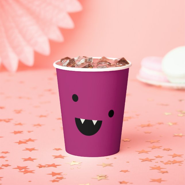 Cute Vampire Halloween Paper Cups (Insitu)