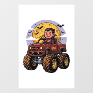 Cute Vampire Monster Truck Halloween Shirt Design_