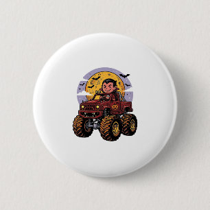 Cute Vampire Monster Truck Halloween Shirt Design_ 6 Cm Round Badge