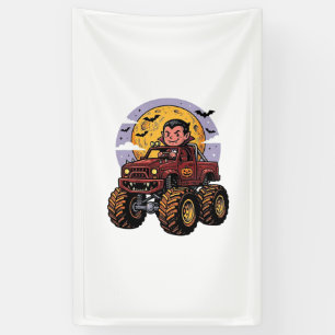 Cute Vampire Monster Truck Halloween Shirt Design_ Banner