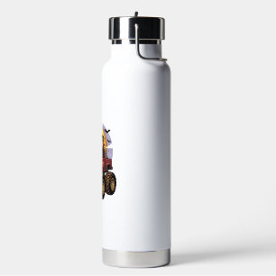 Cute Vampire Monster Truck Halloween Shirt Design_ Water Bottle