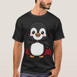 Cute Vampire Penguin Halloween T-Shirt