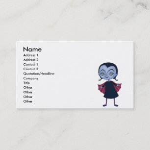 cute vampire school girl business card