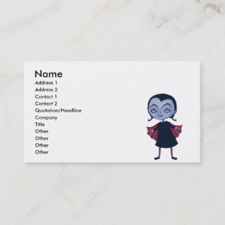 cute vampire school girl business card