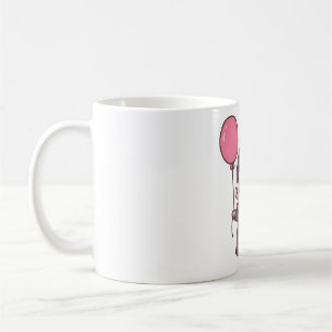 Cute Vampire With Red Balloon Coffee Mug