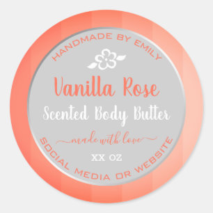 Cute Vanilla Rose Pink Product Packaging Labels