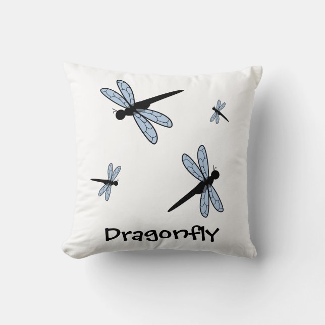 Cute Vector Dragonfly Cushion (Front)