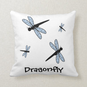 Cute Vector Dragonfly Cushion