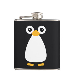 Cute Vector Penguin Hip Flask