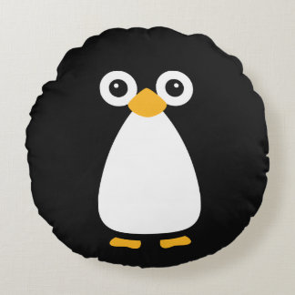 Cute Vector Penguin Round Cushion