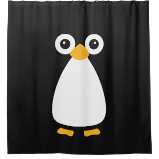 Cute Vector Penguin Shower Curtain