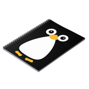 Cute Vector Penguin Spiral Notebook