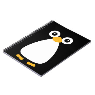 Cute Vector Penguin Spiral Notebook