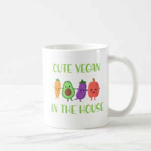 Cute Vegan In the House Funny Quote Coffee Mug