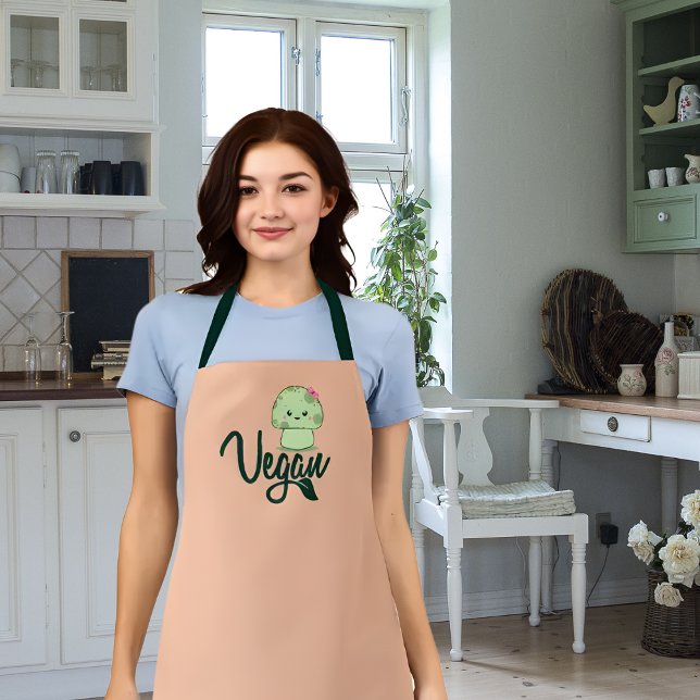 Cute Vegan Mushroom Apron (Creator Uploaded)