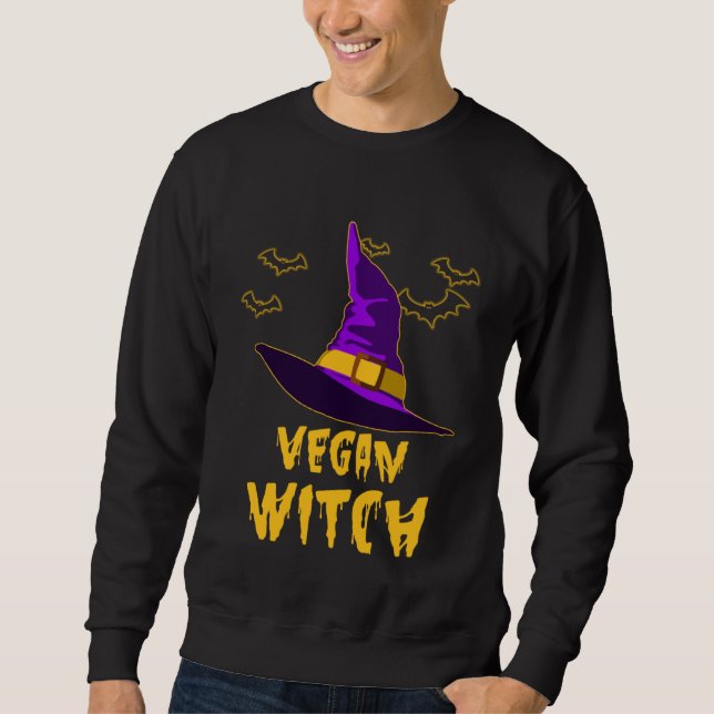Cute veganism Halloween Matching Couples Vegan Wit Sweatshirt (Front)