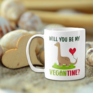 Cute Vegantine Dinosaur, Valentine´s Day Coffee Mug