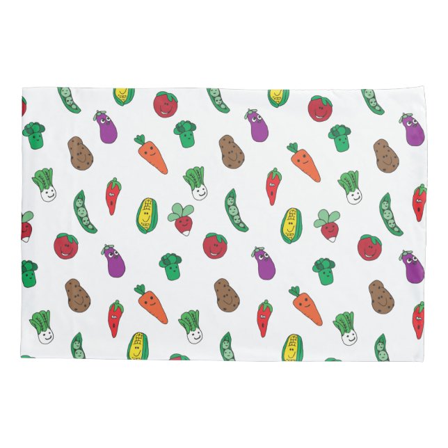 Cute Vegetable Food Pattern Pillowcase (Back)
