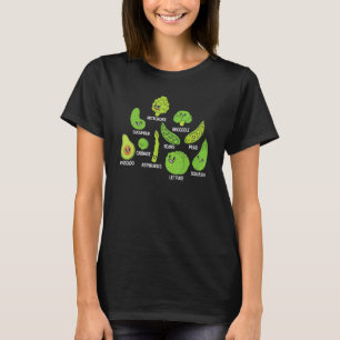 Cute Vegetable Graphic Vegan Food Veggie Diet T-Shirt