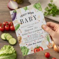 Cute Vegetable Locally Grown farm Baby Shower