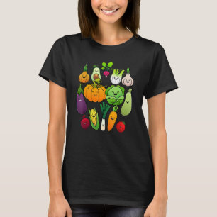 Cute Vegetable Men Women Healthy Veggie Vegan Gard T-Shirt