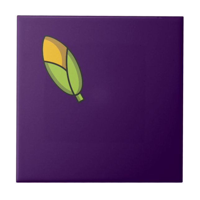 Cute vegetables corn purple pattern  tile (Front)