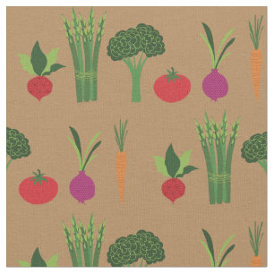 Cute Vegetables Food Fabric