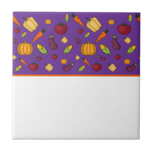 Cute vegetables pattern tile