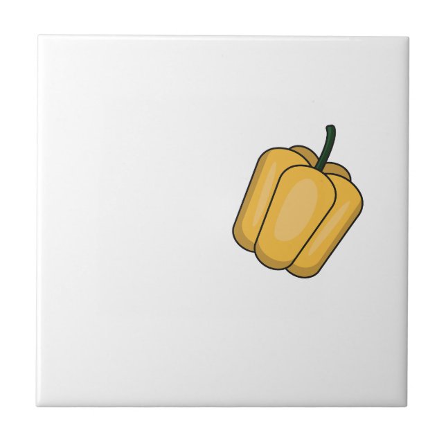Cute vegetables sweet pepper  pattern  tile (Front)