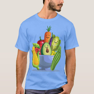 Cute Vegetarian Art For Men Women Vegan Food Veggi T-Shirt