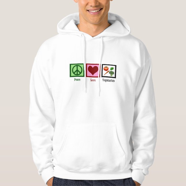 Cute Vegetarian Hoodie (Front)