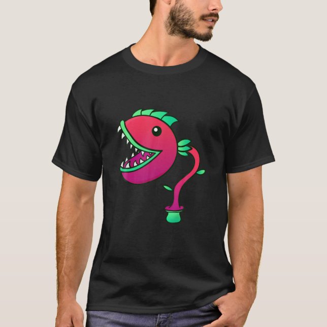 Cute Venus Flytrap Chomper, Nostalgia Plants And Z T-Shirt (Front)