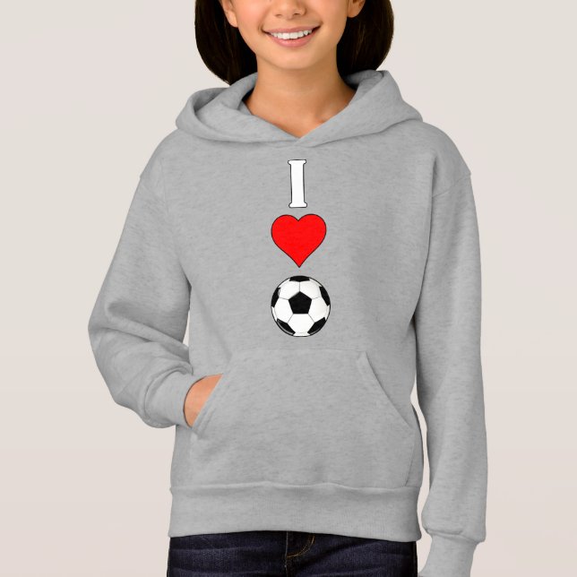 Cute Vertical I Love/Heart Soccer Girls Sports (Front)