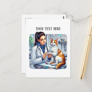 Cute Veterinarian Office customizable  Postcard