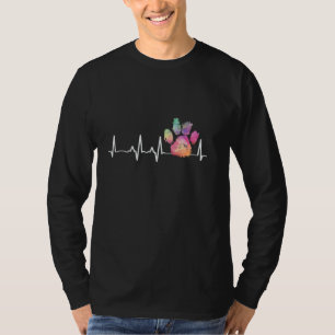 Cute Veterinarian Rainbow Paw Print He Beat Vet Te T-Shirt