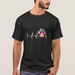 Cute Veterinarian Rainbow Paw Print He Beat Vet Te T-Shirt