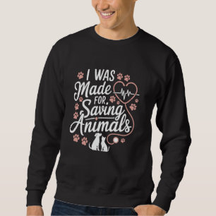 Cute Veterinarian Vet Tech Veterinary Animal Rescu Sweatshirt