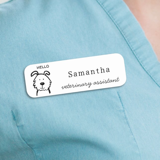 Cute Veterinary Assistant Name Tag (Creator Uploaded)