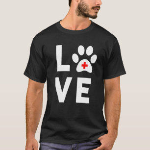 Cute Veterinary  I Love Animals Vet Tech Gift Idea T-Shirt