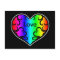 Cute victorian rainbow heart