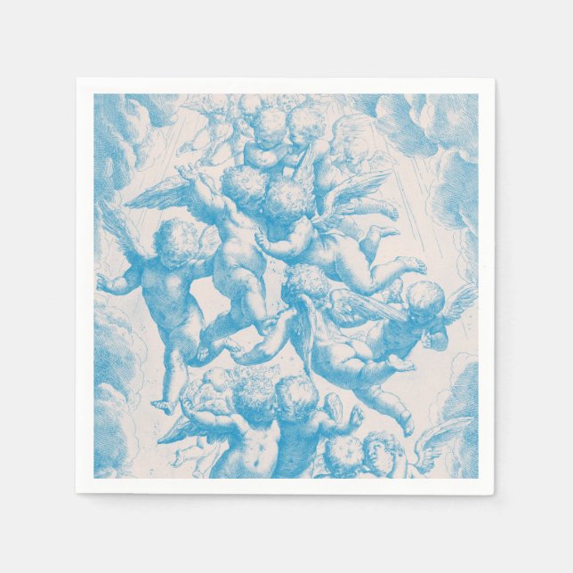 Cute Victorian Style Vintage Angels Napkins (Front)