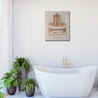 Cute Victorian Vintage Bathtub Ad Pink White