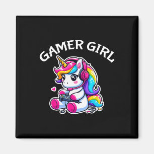 Cute Video Game Gaming Unicorn Gamer Girl 1 Magnet
