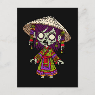 Cute Vietnamese Zombie Postcard
