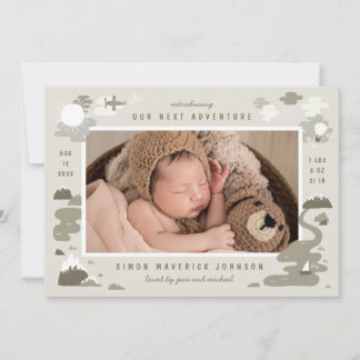 Cute Vintage Adventure Invitation