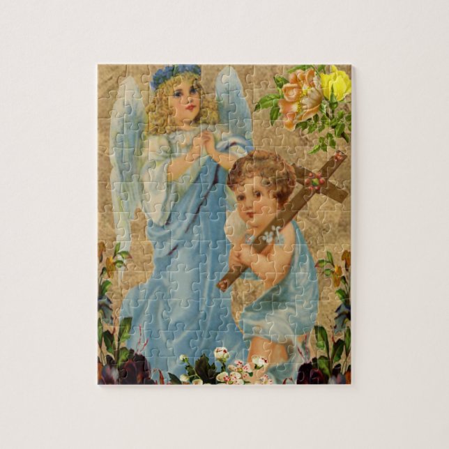 Cute Vintage Angel Children Jigsaw Puzzle (Vertical)